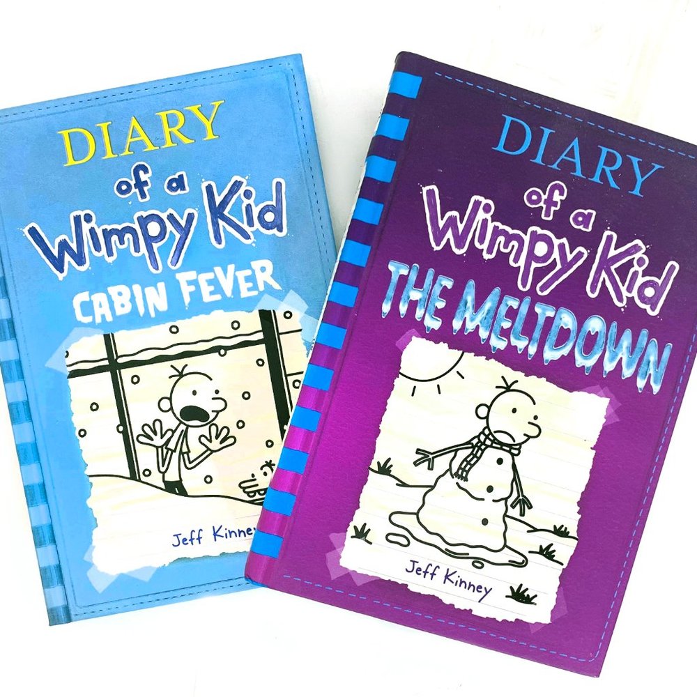DIARY OF A WIMPY KID by Jeff Kinney Cabin Fever & The Meltdown (Hardcovers) NEW